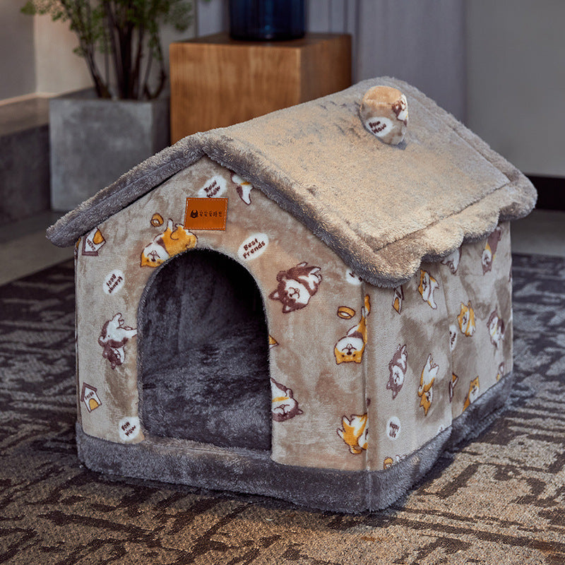Foldable Dog House Pet  Villa Sleep Kennel