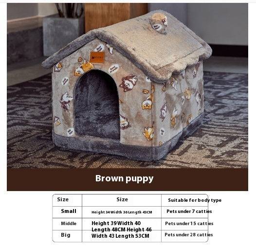 Foldable Dog House Pet  Villa Sleep Kennel