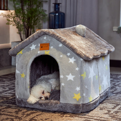 Foldable Dog House Pet  Villa Sleep Kennel