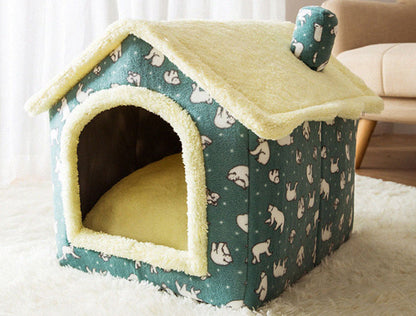 Foldable Dog House Pet  Villa Sleep Kennel
